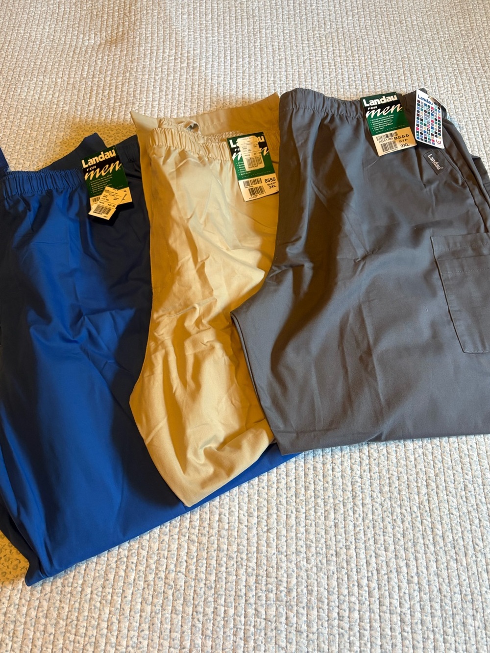 Landau for Men Set of 3 -8555 Scrub Pants NWT